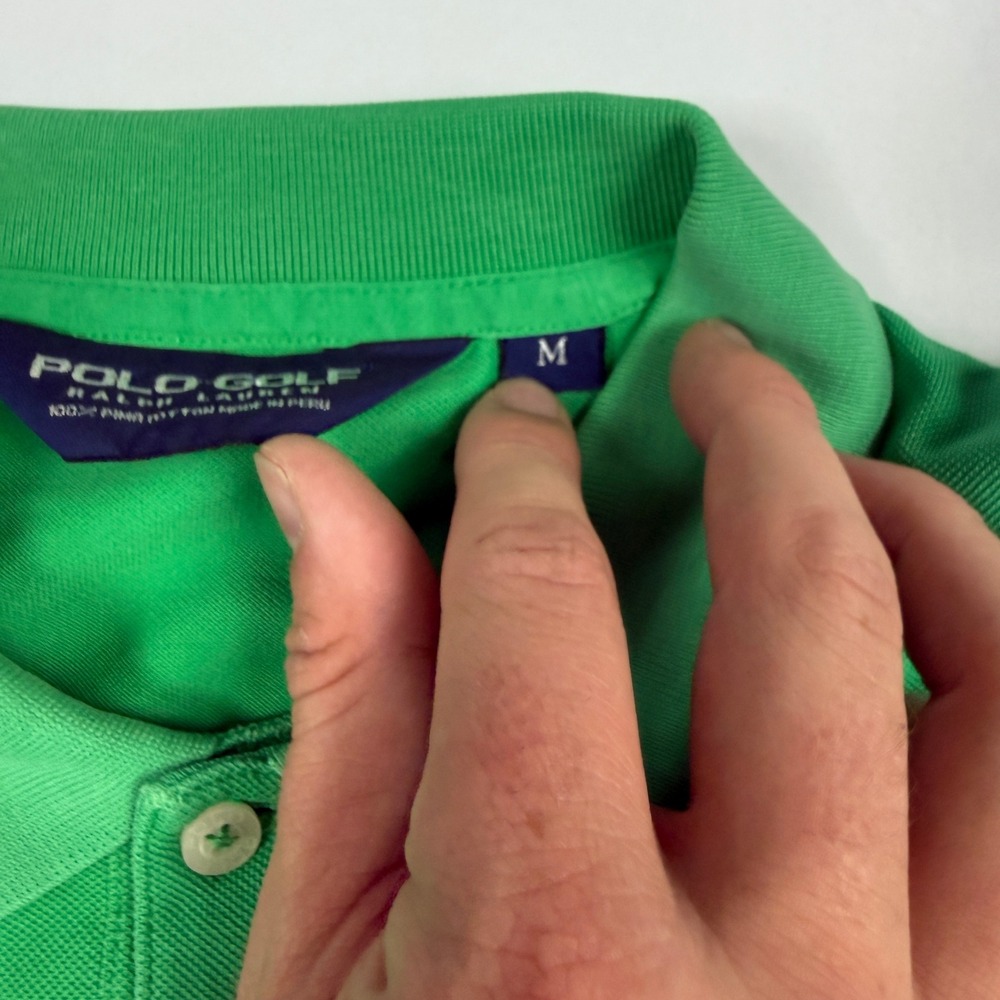 Polo Golf Ralph Lauren Mens M fits L Green Pima Cotton Short Sleeve Polo Shirt - Picture 8 of 11